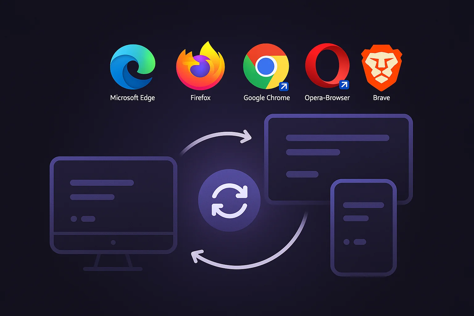 Cross-platform browser compatibility and sync demonstration
